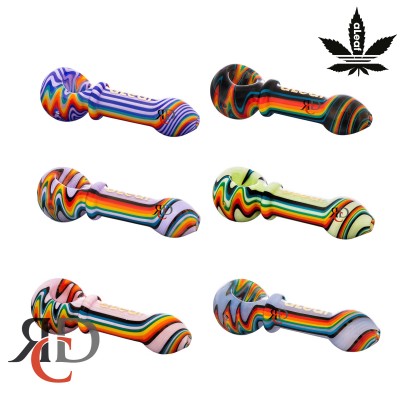 GLASS PIPE ALEAF WIG WAG ASST. COLOR GPLF1203 1CT